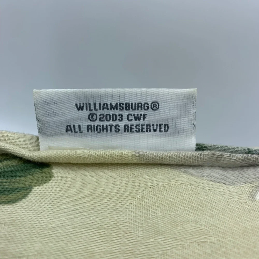 Vtg Williamsburg Floral Magnolia Lumbar Pillow Cottage Southern Tassels 2003